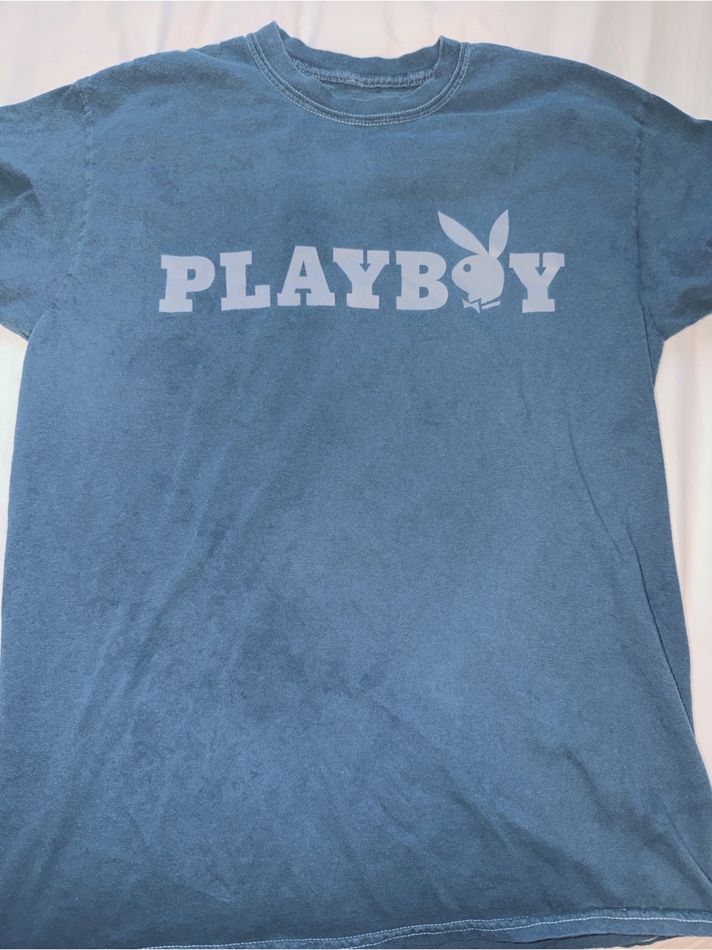 PLAYBOY Blue Short-Sleeve Logo Tee
